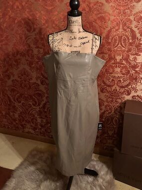 Express Strappy Taupe Sheath Dress